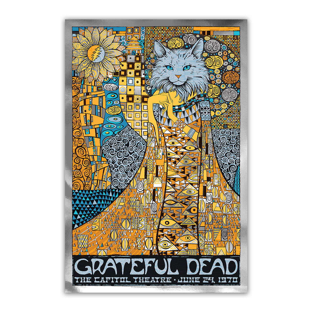 Grateful Dead (6/24/1970) Silver Foil Poster by Todd Slater