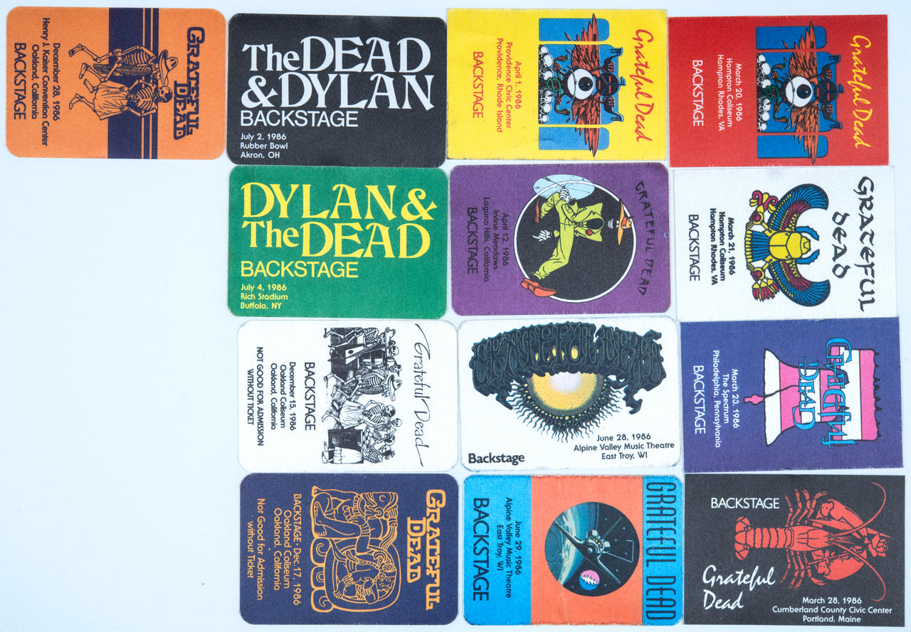 Grateful Dead Backstage Passes (3/20/1986 - 12/28/1986) from Dan Healy
