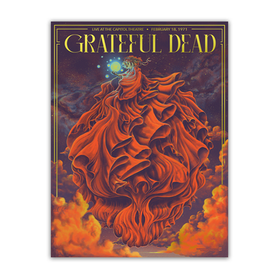 Grateful Dead (2/18/1971) Gold Foil Poster by Bailey Race