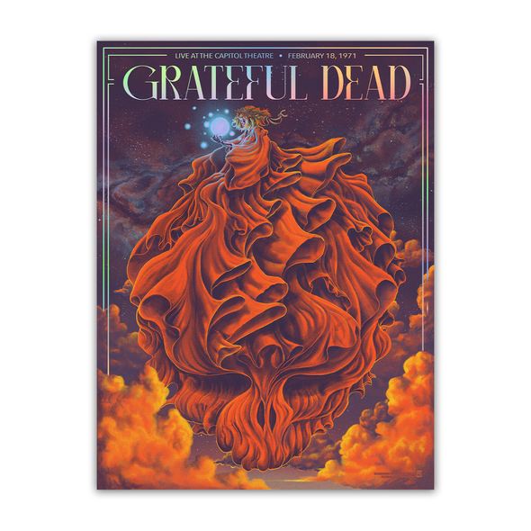 Grateful Dead (2/18/1971) Rainbow Foil Poster by Bailey Race