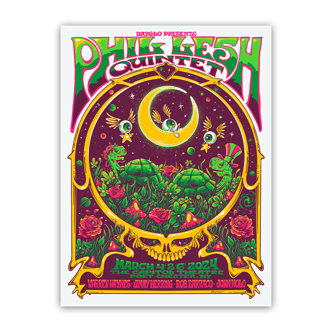 Phil Lesh Quintet Green Poster Variant by Zazzcorp | March 2024