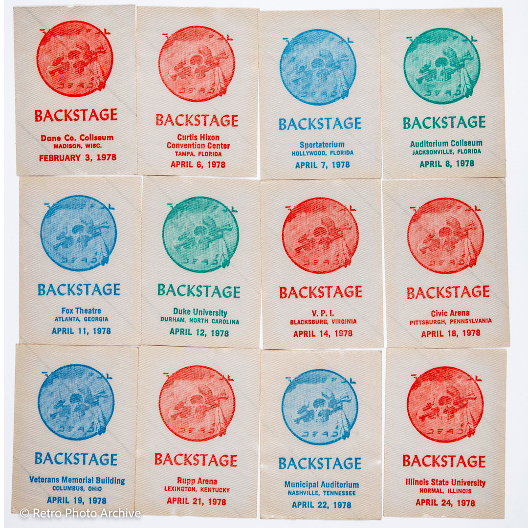 Grateful Dead Backstage Passes (02/23/1978 - 04/24/1978) from Dan Healy