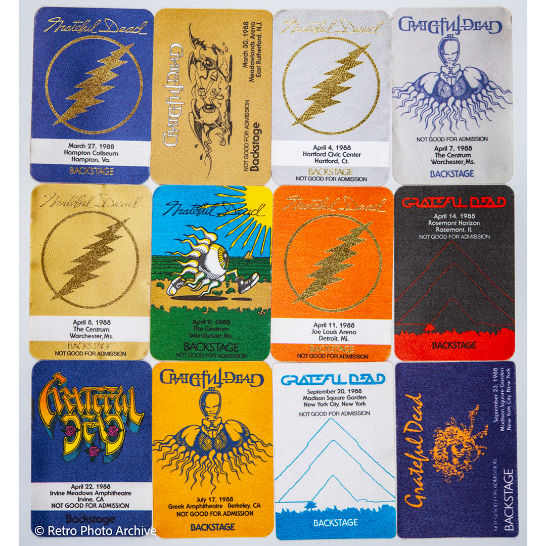 Grateful Dead Backstage Passes (1988) from Dan Healy