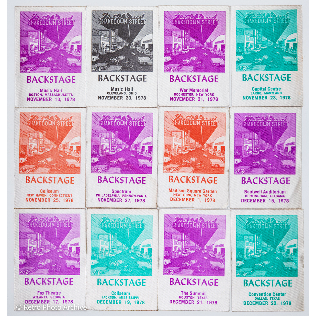 Grateful Dead Backstage Passes (11/13/1978 - 12/22/1978) from Dan Healy