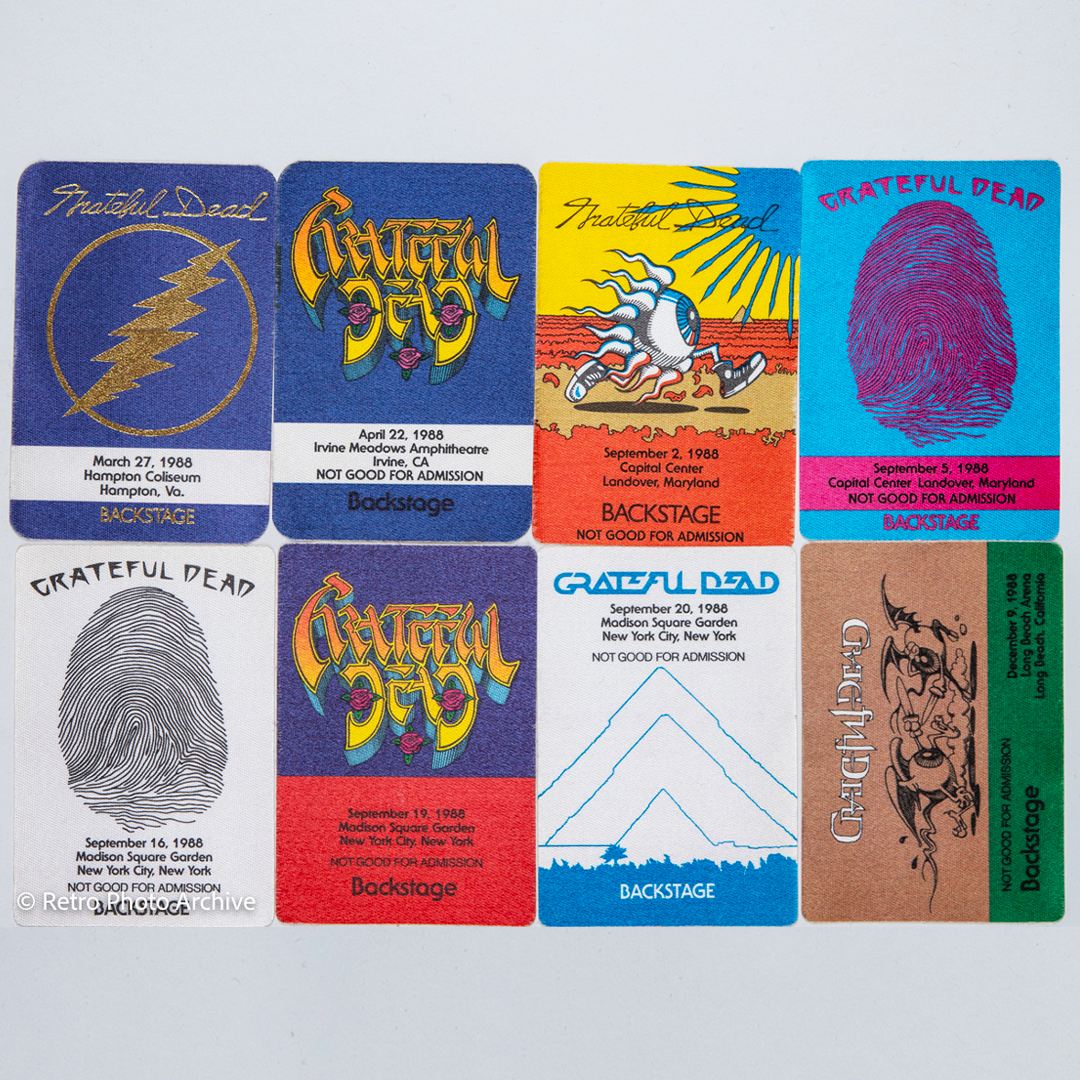 Grateful Dead Backstage Passes (03/27/1988 - 12/09/1988) from Dan Healy