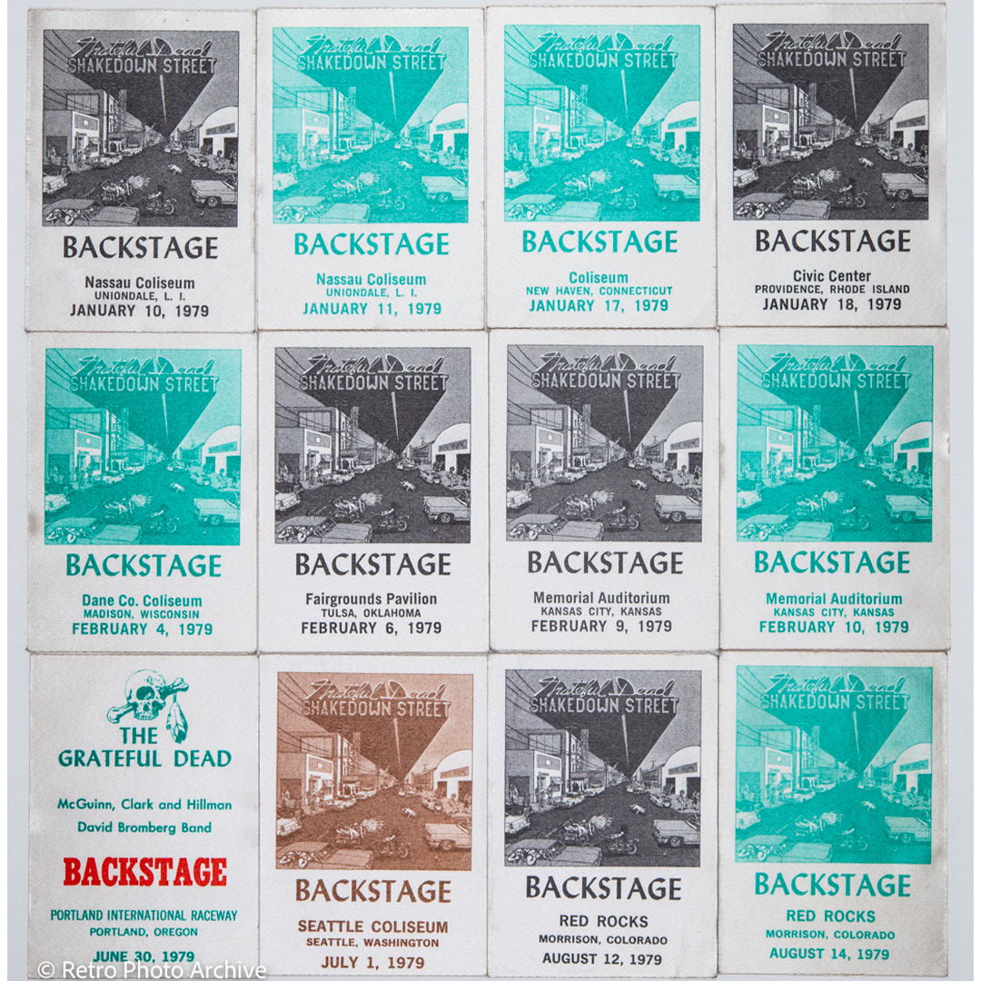 Grateful Dead Backstage Passes (01/10/1979 - 08/14/1979) from Dan Healy