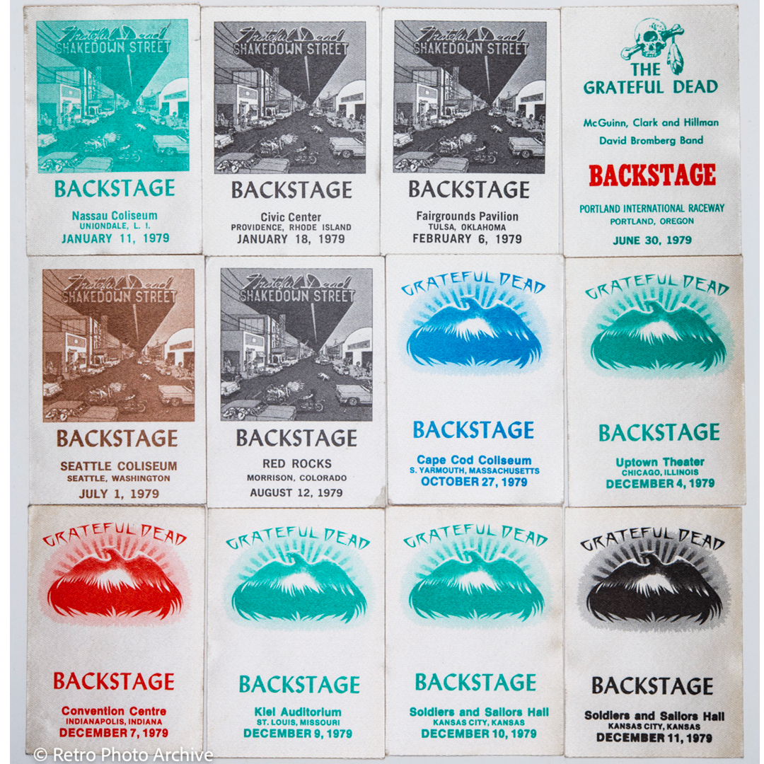 Grateful Dead Backstage Passes (01/11/1979 - 12/11/1979) from Dan Healy