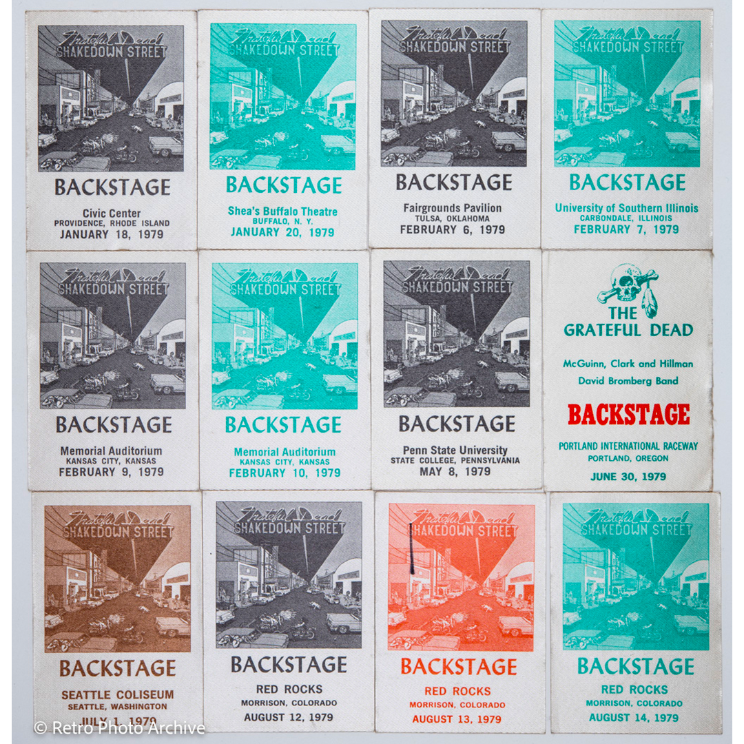 Grateful Dead Backstage Passes (01/18/1979 - 08/14/1979) from Dan Healy