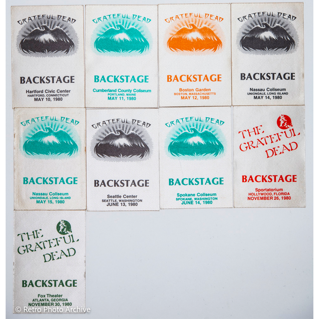 Grateful Dead Backstage Passes (05/10/1980 - 11/30/1980) from Dan Healy