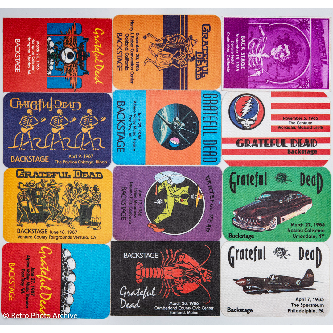 Grateful Dead Backstage Passes (11/05/1985 - 06/29/1986) from Dan Healy