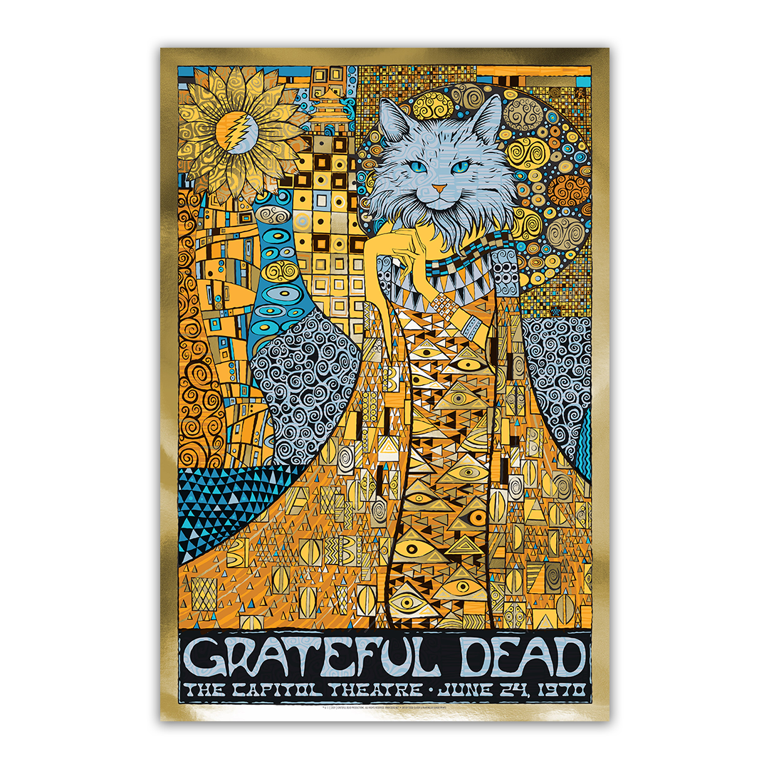 Grateful Dead (6/24/1970) Gold Foil Poster by Todd Slater