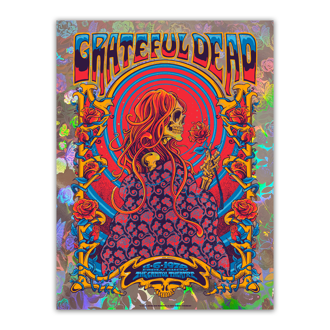 Grateful Dead (11/6/1970) Rose Garden Foil Variant Poster by ZazzCorp