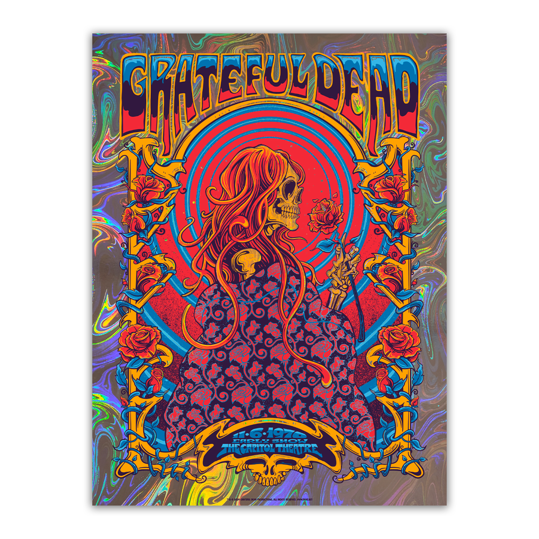 Grateful Dead (11/6/1970) Swirl Foil Variant Poster by ZazzCorp