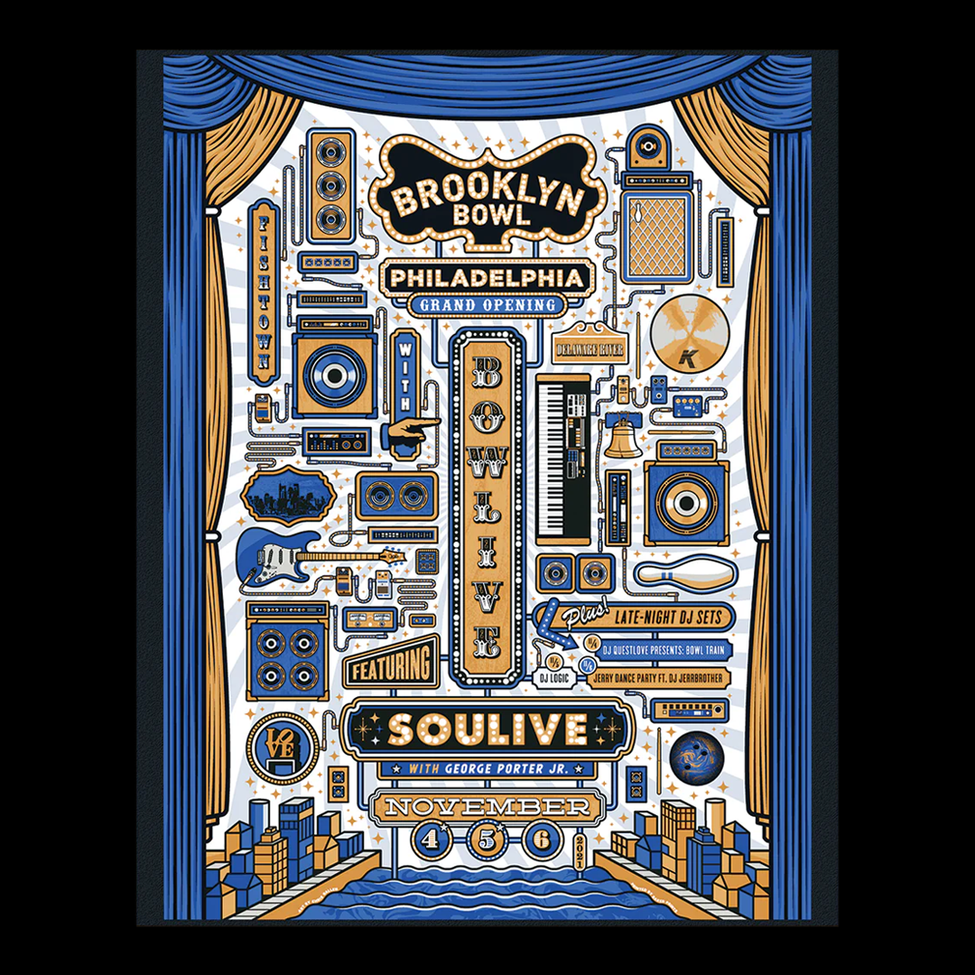 Soulive / Brooklyn Bowl Philadelphia Opening Weekend Poster: Main Edition