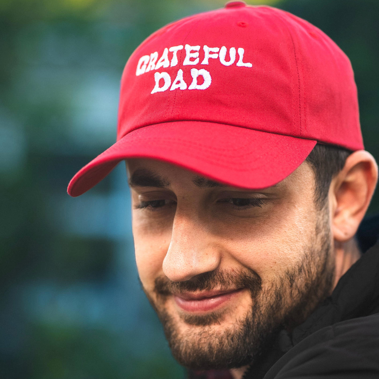Grateful Dad - Embroidered Red Hat