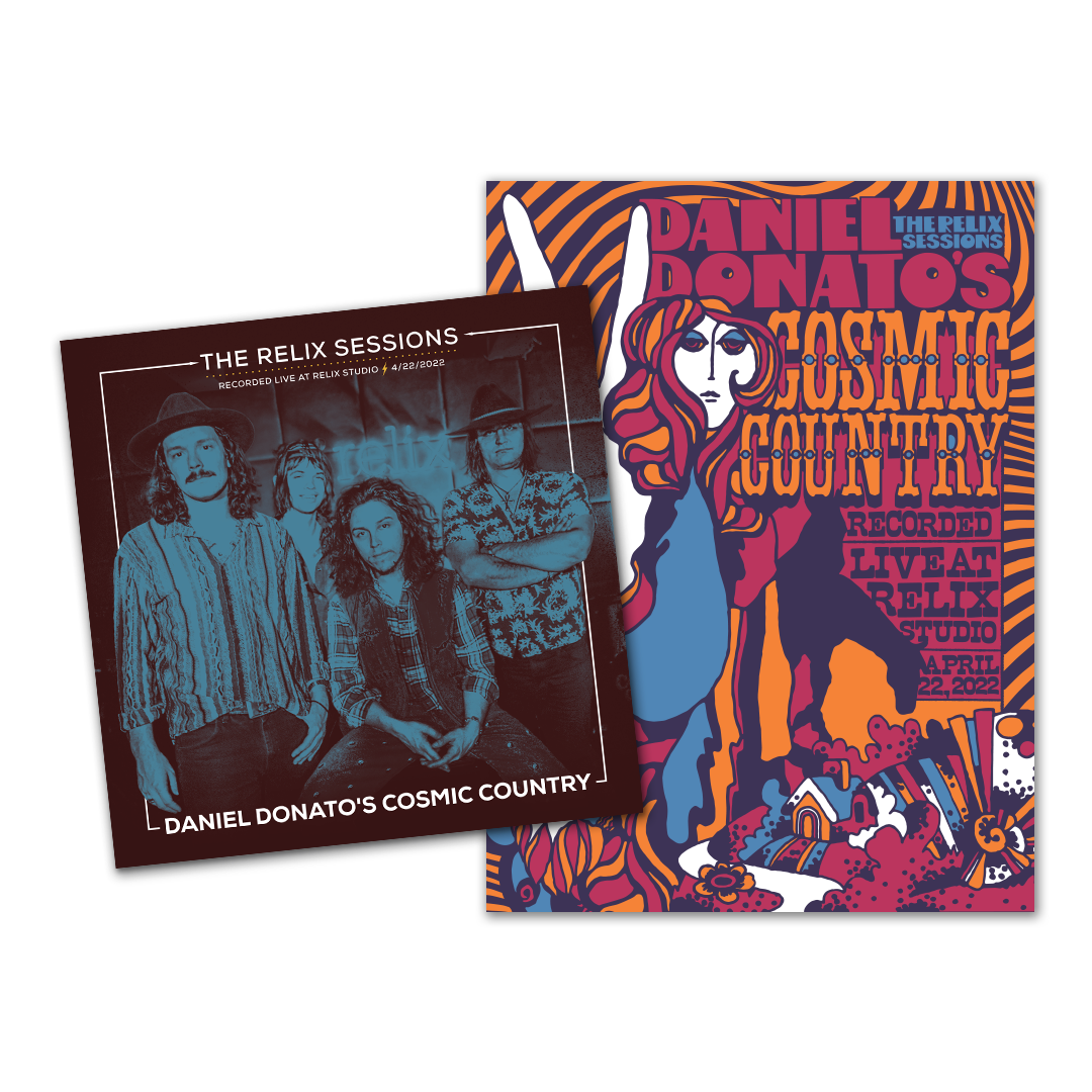 Daniel Donato's Cosmic Country - The Relix Session (Limited Edition 2-LP Cosmic Tie-Dye Vinyl + Orange Poster Bundle)