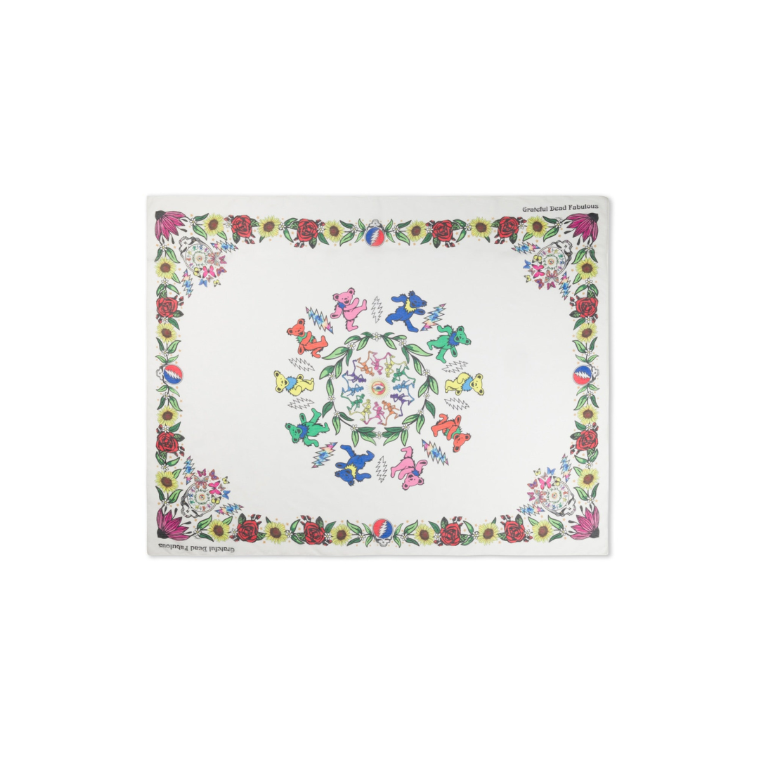 Grateful Dead Floral Large Cotton/Silk Scarf