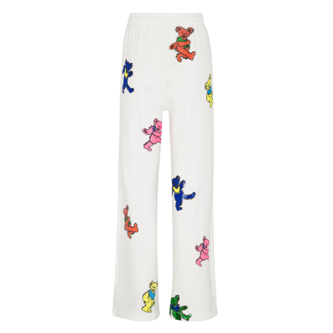 Grateful Dead Dancing Bears Sequin Lounge Pant - White