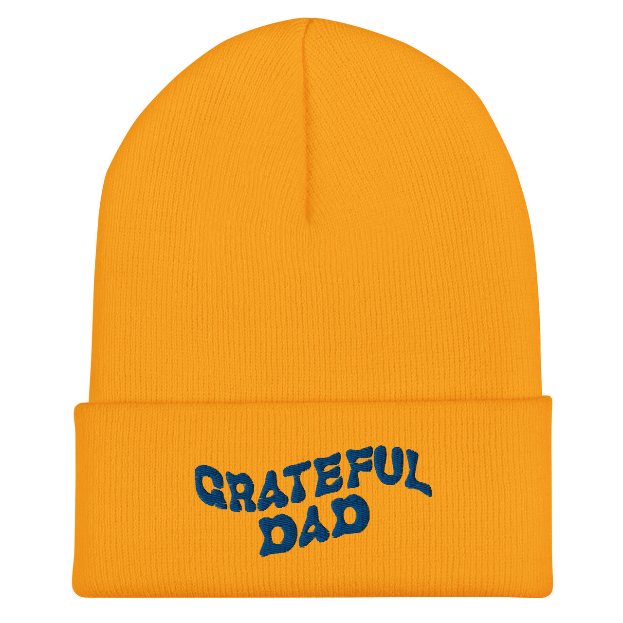 Grateful Dad - Embroidered Yellow Beanie