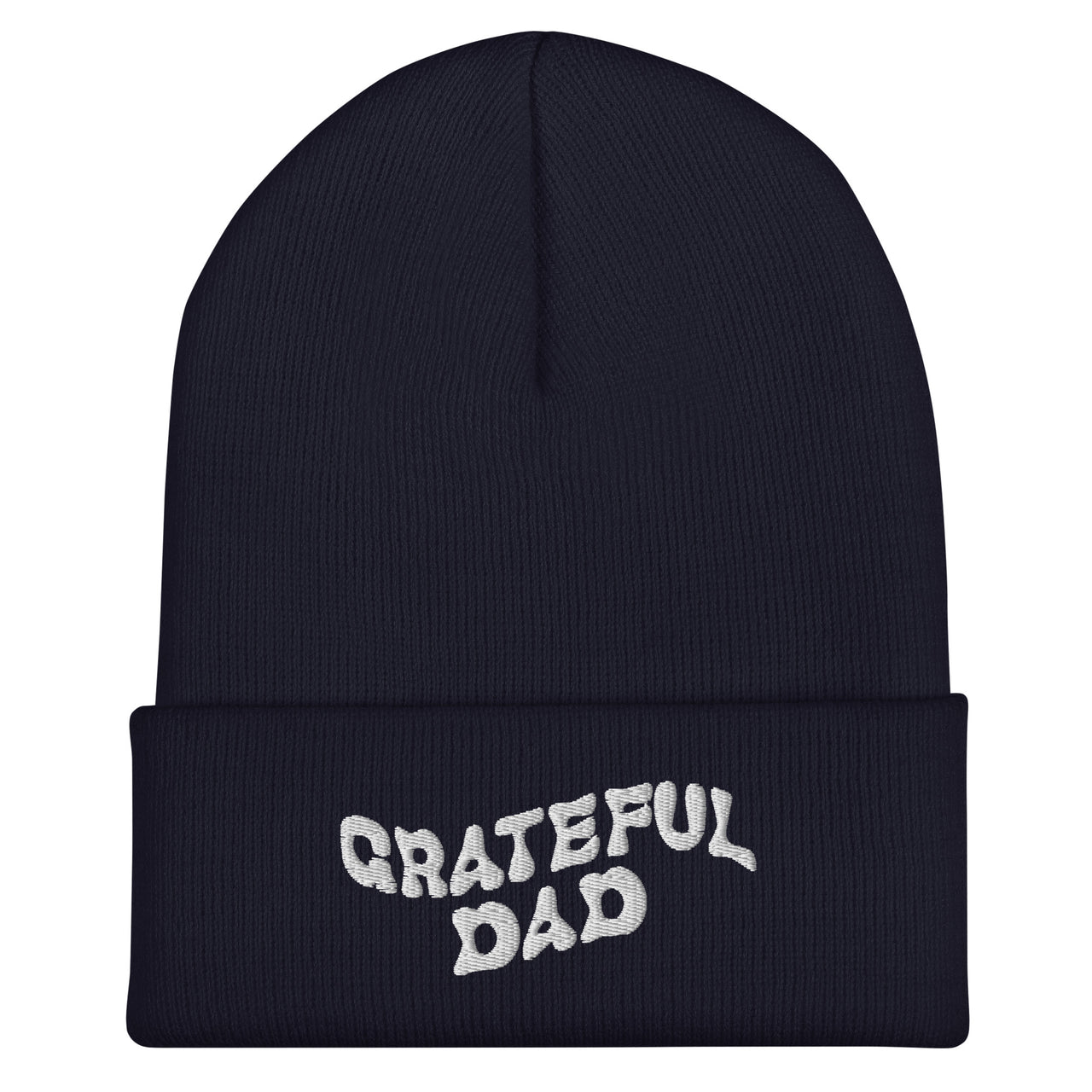 Grateful Dad - Embroidered Navy Beanie