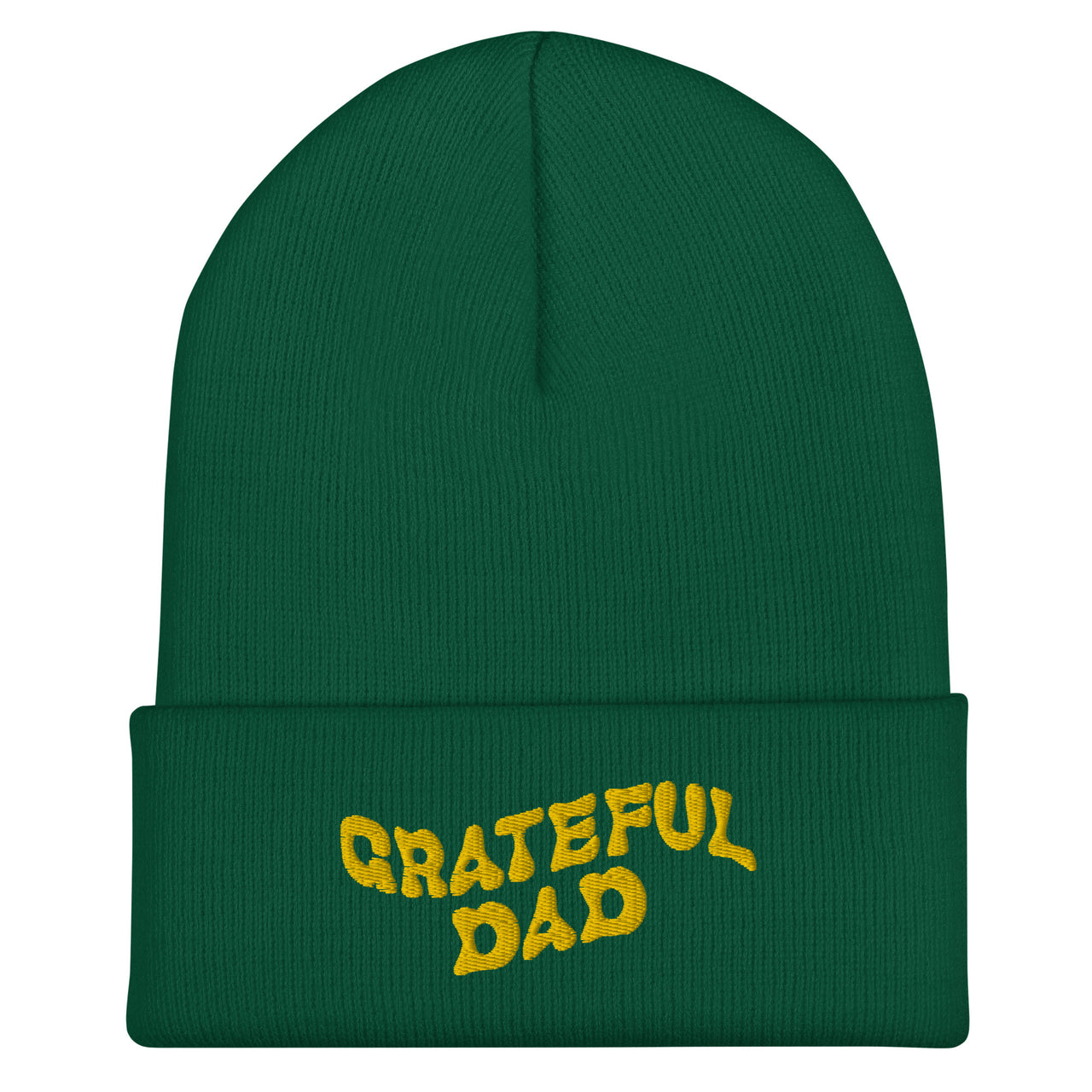 Grateful Dad - Embroidered Green Beanie