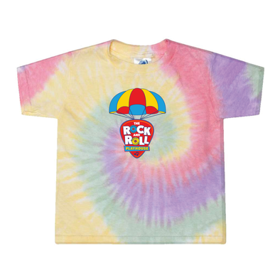 Tie-Dye Toddler's Parachute T-Shirt by The Rock and Roll Playhouse