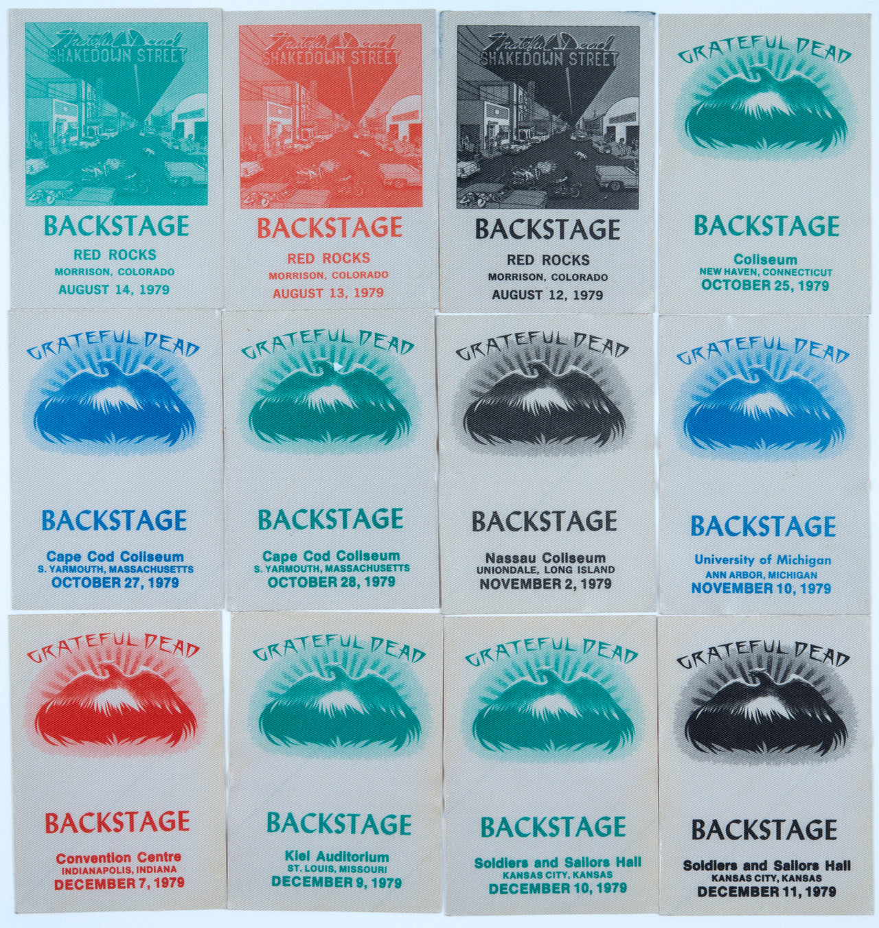 Grateful Dead Backstage Passes (8/14/1979 - 12/11/1979) from Dan Healy