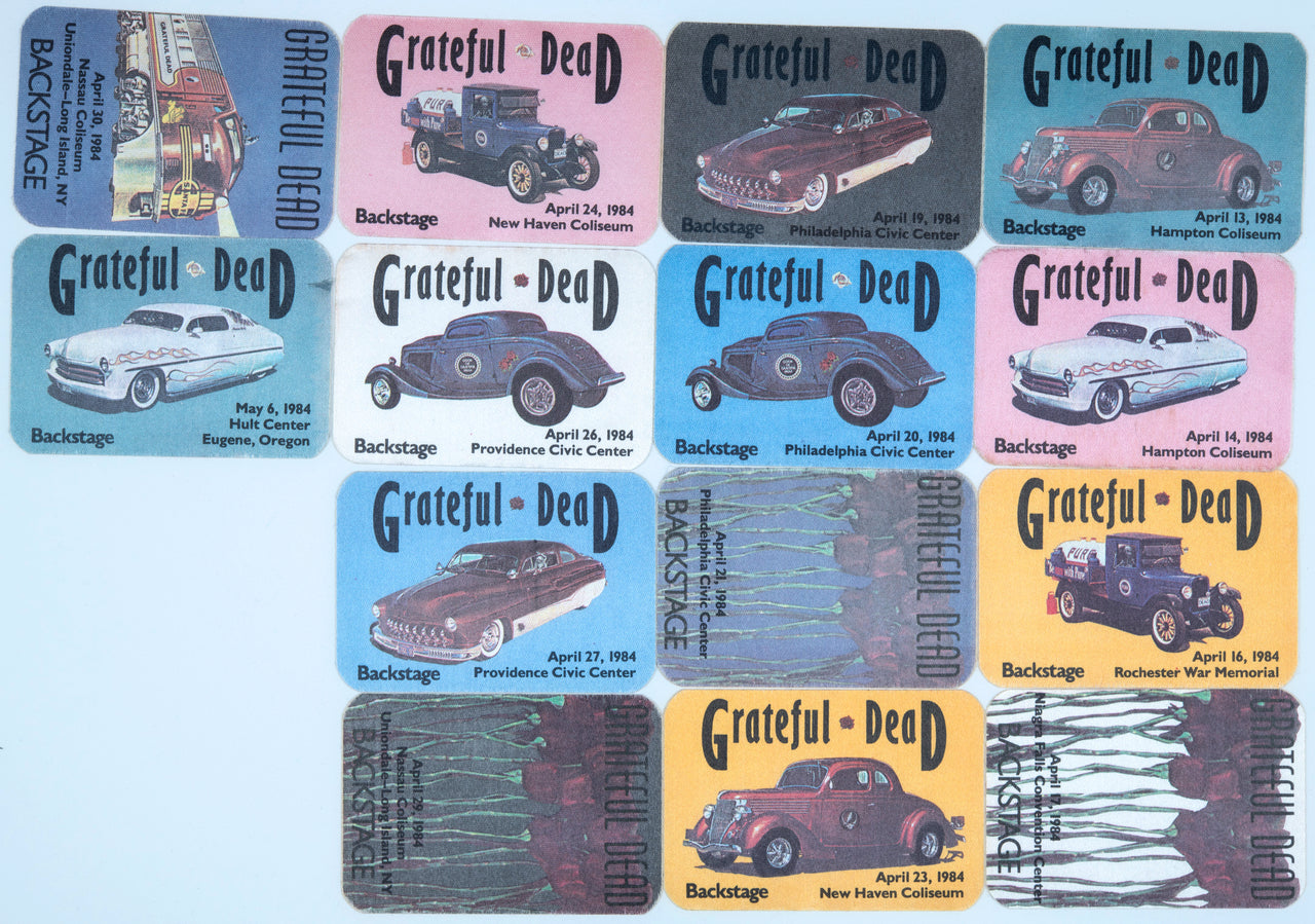 Grateful Dead Backstage Passes (4/13/1984 - 5/6/1984) from Dan Healy