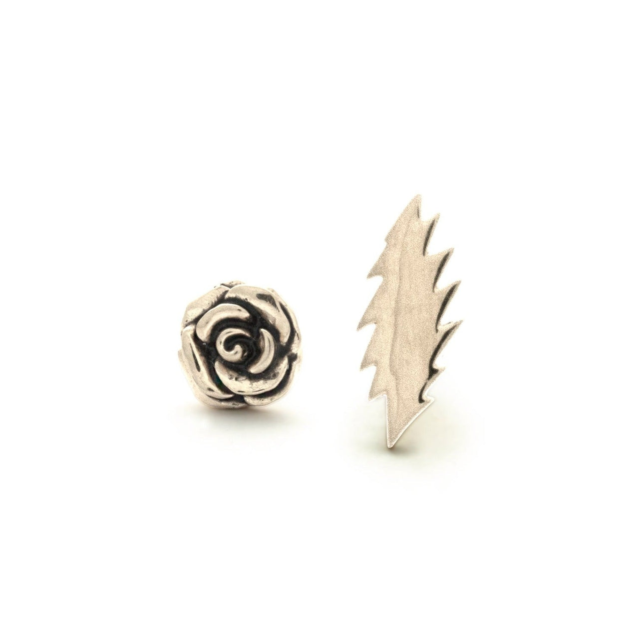 Scarlet Fire Stud Earrings | Silver