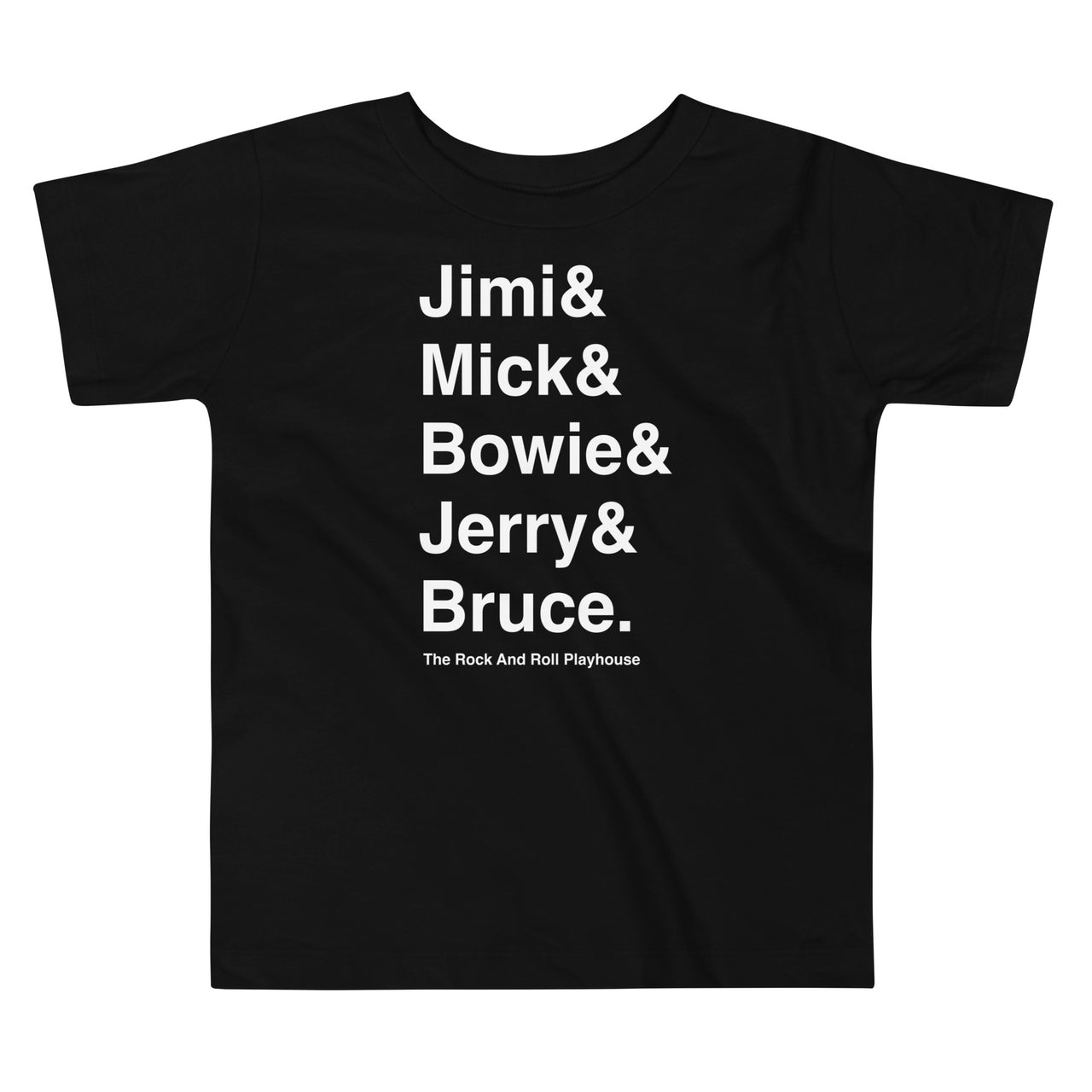 Jimi&Mick&Bowie&Jerry&Bruce. Toddler T-Shirt by The Rock and Roll Playhouse