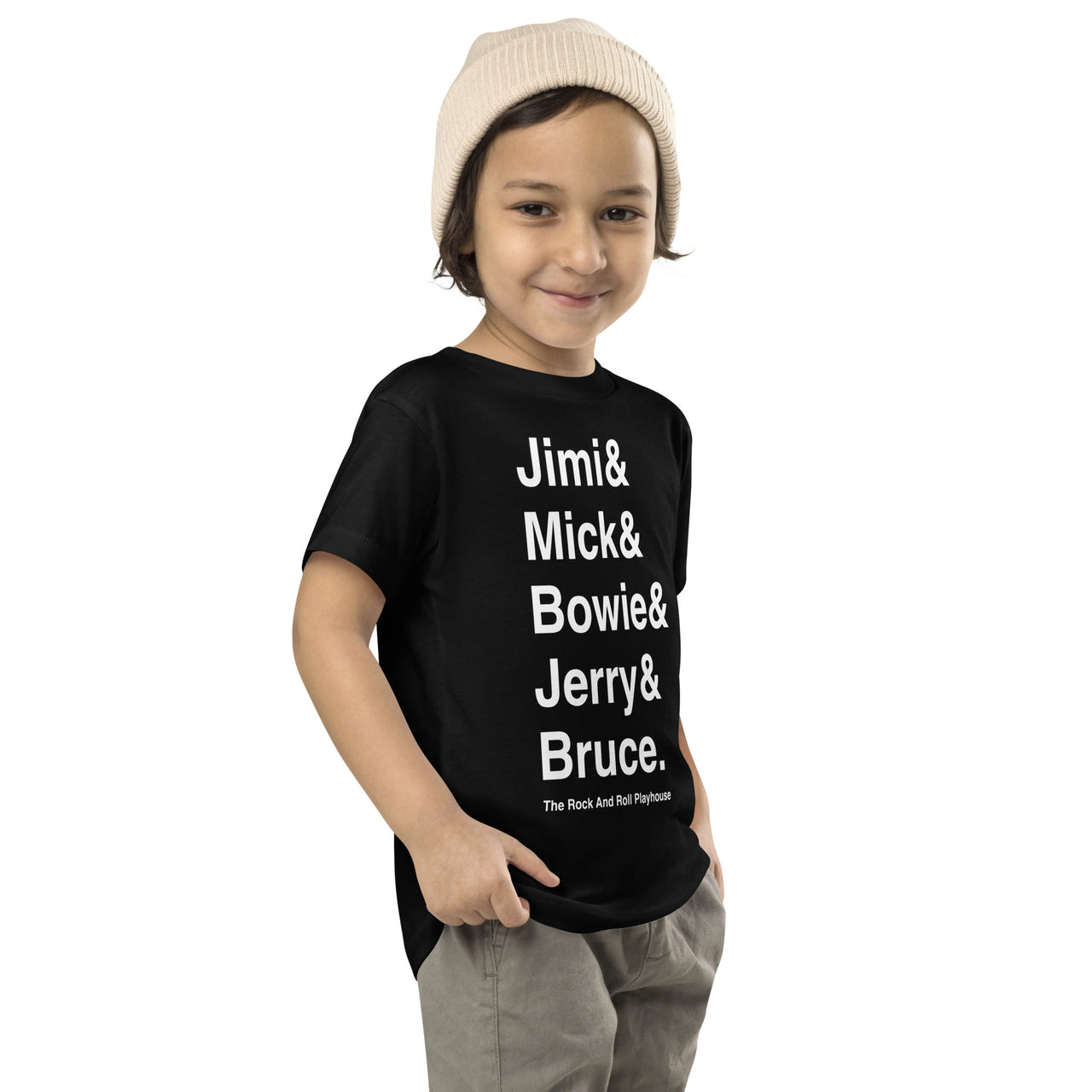 Jimi&Mick&Bowie&Jerry&Bruce. Toddler T-Shirt by The Rock and Roll Playhouse