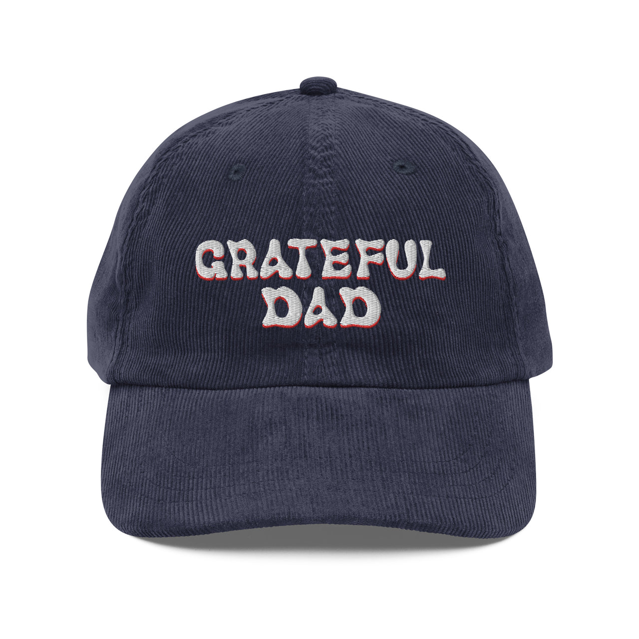 Grateful Dad - Embroidered Navy Corduroy Hat