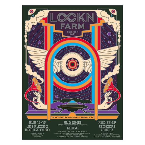 LOCKN' Farm 2021 Poster - Main Edition