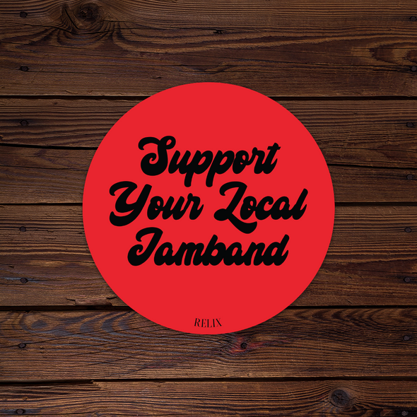 Support Your Local Jamband Red Sticker