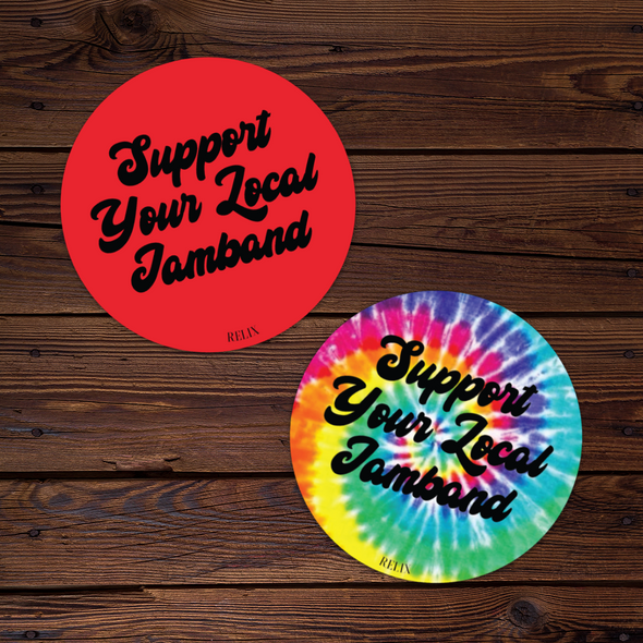 Support Your Local Jamband Sticker Set (Tie-Dye + Red)