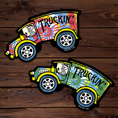 Truckin' Co Throwback Sticker Set (Red + Green)