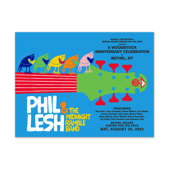 Phil Lesh & Friends - Bethel Woods Event Poster (August 2022)