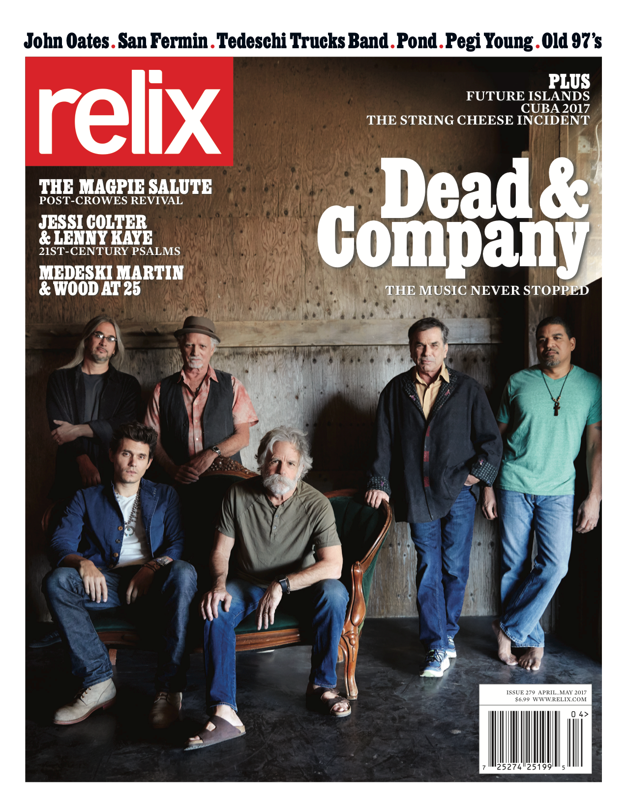 April/May 2017 Relix Cover Poster Featuring Dead & Company - 30" x 40" (Printed on Vinyl)