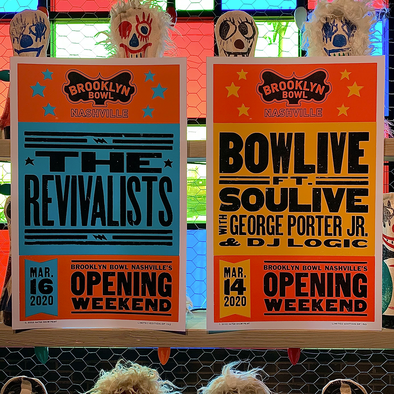 Brooklyn Bowl Nashville Opening Weekend Poster Set