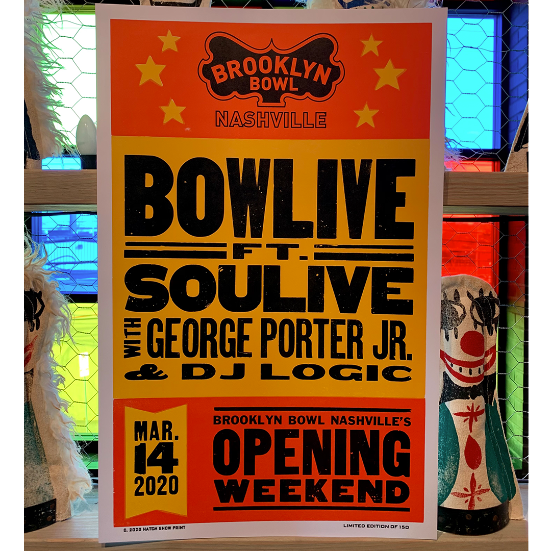 Bowlive ft. George Porter Jr & DJ Logic - Brooklyn Bowl Nashville Poster
