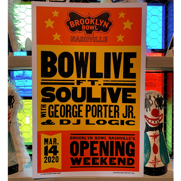 Bowlive ft. George Porter Jr & DJ Logic - Brooklyn Bowl Nashville Poster