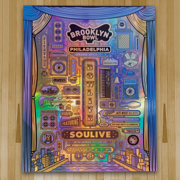 Soulive / Brooklyn Bowl Philadelphia Opening Weekend Poster: Foil Edition