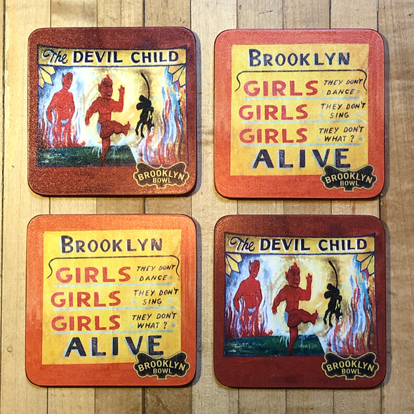 Brooklyn Bowl Wooden Coaster Set (2 Coasters)