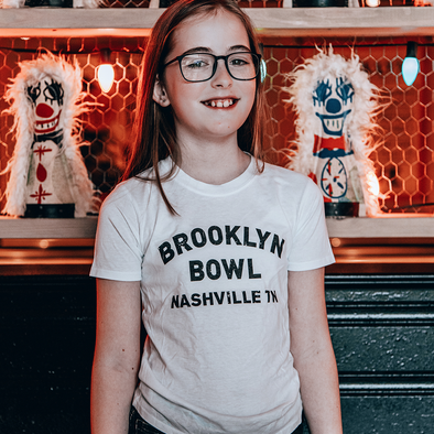 Brooklyn Bowl Nashville Youth White T-Shirt