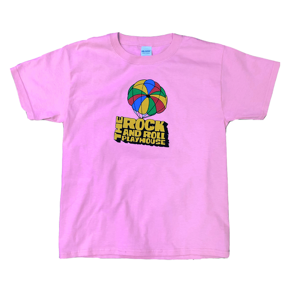 Pink Kid's Parachute T-Shirt by The Rock and Roll Playhouse